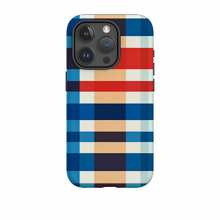 iPhone Tough Case - Budapest Gingham Professional Look Hard Shell