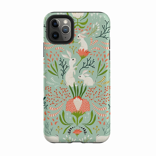 Minimal Surface Layer Hybrid Finish Texture iPhone Tough Case - Bunny By Katherine Quinn