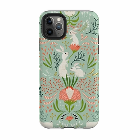 Minimal Surface Layer Hybrid Finish Texture iPhone Tough Case - Bunny By Katherine Quinn