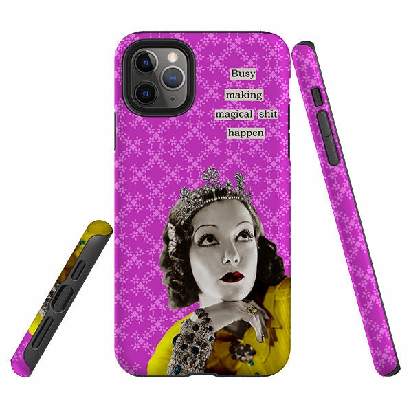 Everyday Use iPhone Tough Case - Busy Making Magical Sh-t Happen By Clare Jordan