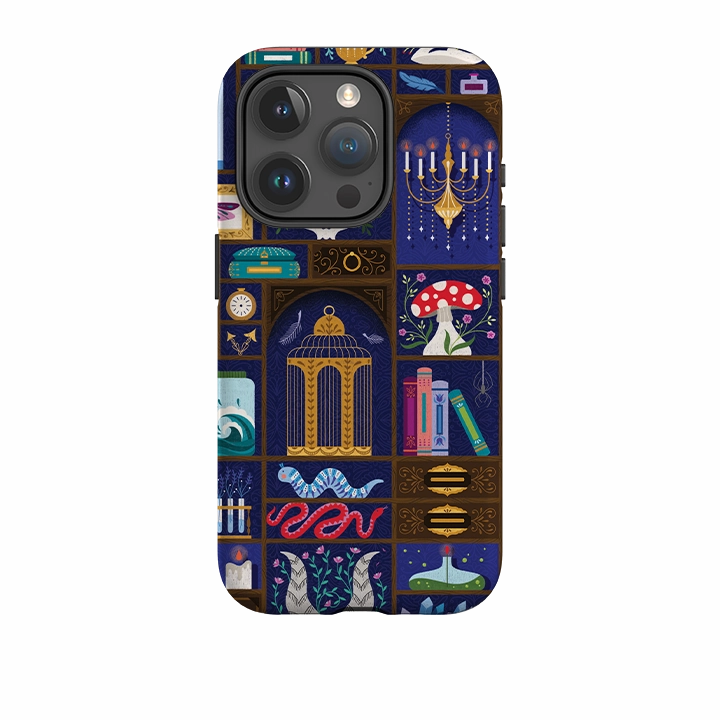iPhone Tough Case - Cabinet Of Curiosities By Jenny Zemanek Minimal Surface Layer Rugged Build Texture