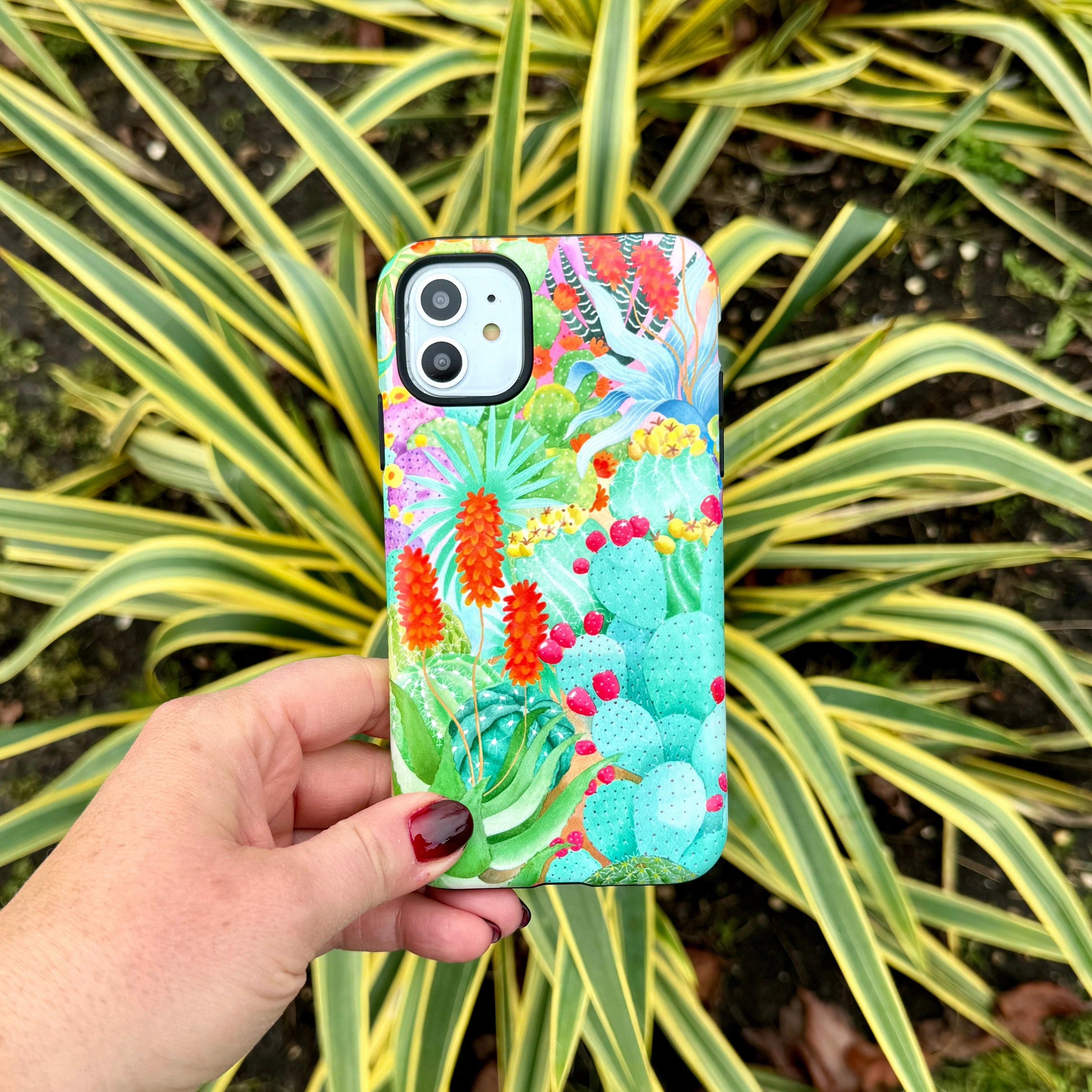 Compact Look iPhone Tough Case - Cactus By Bex Parkin