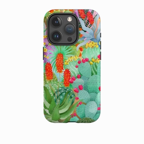 iPhone Tough Case - Cactus By Bex Parkin Strong Outline