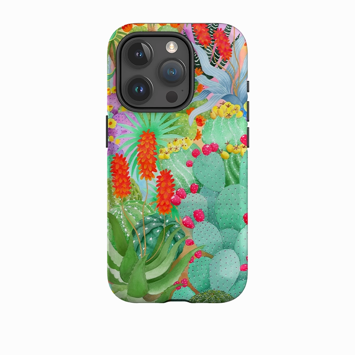 iPhone Tough Case - Cactus By Bex Parkin Soft Detail Elegant Shield