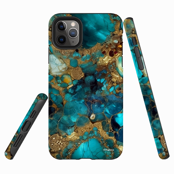 Tough Exterior Durable Coating iPhone Tough Case - Calcutta Gold