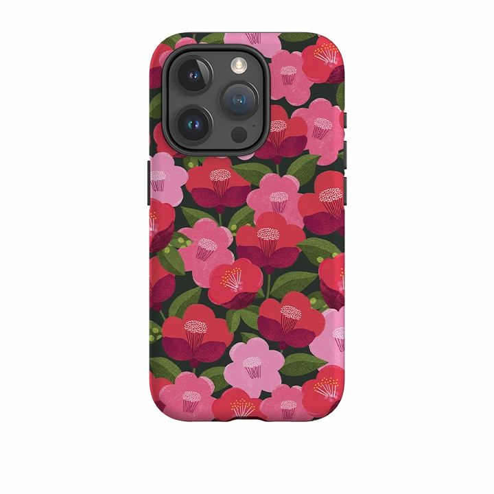 iPhone Tough Case - Camellia II By Ali Brookes Polished Edge