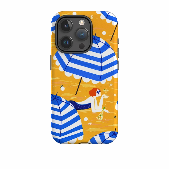 Shock Surface Layer iPhone Tough Case - Capri Spritz By Madalina Andronic