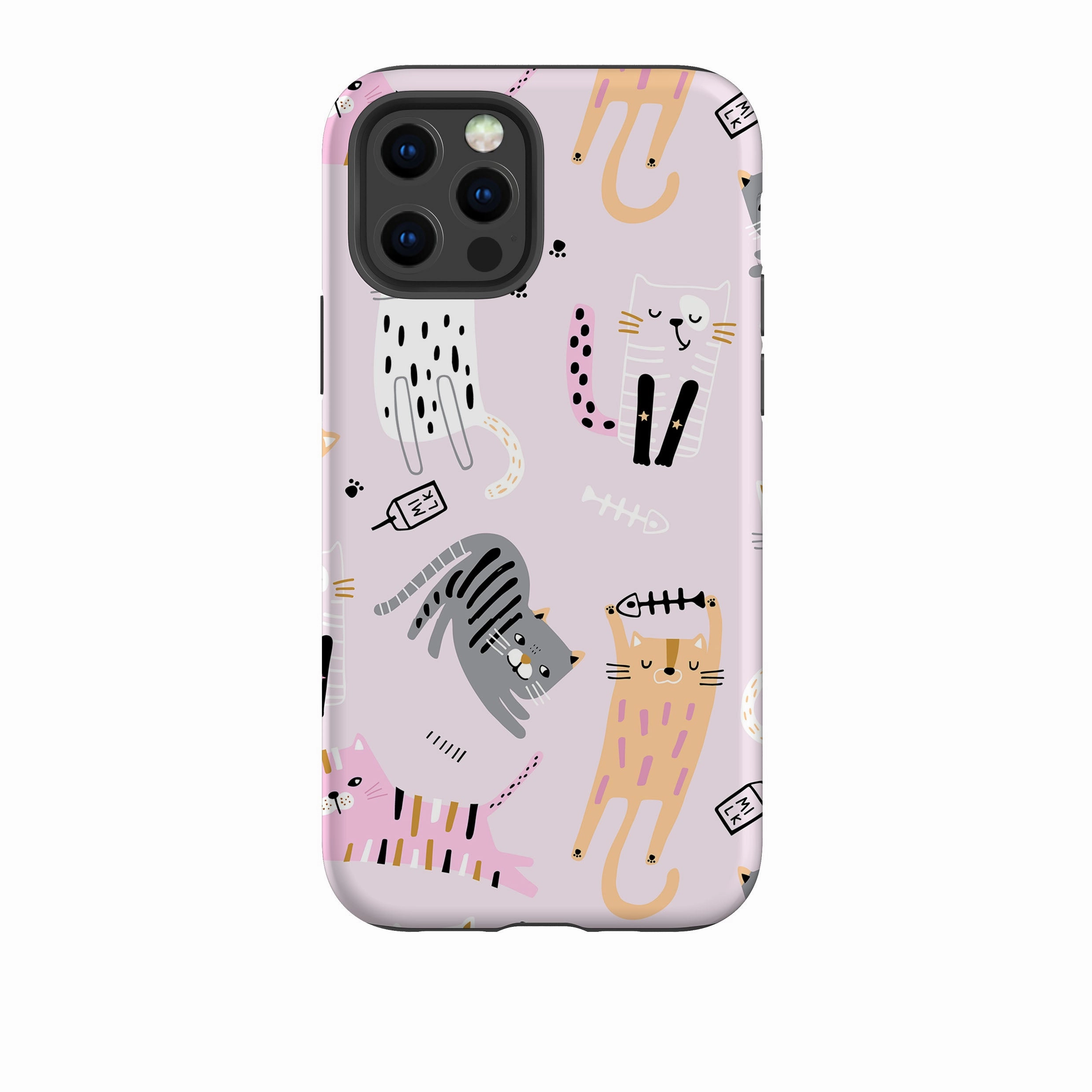 iPhone Tough Case - Cat And Bone Pink soft look