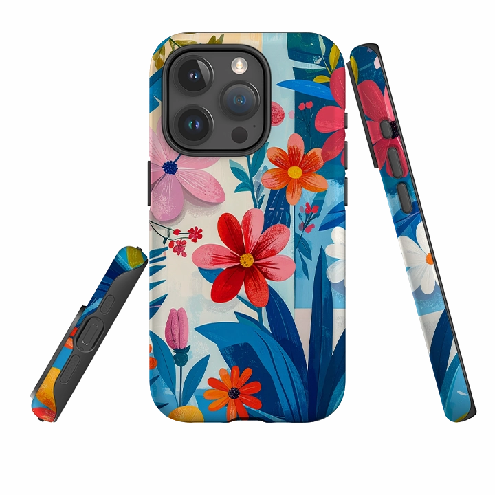 Clear Texture Comfort Finish iPhone Tough Case - Chapel Floral