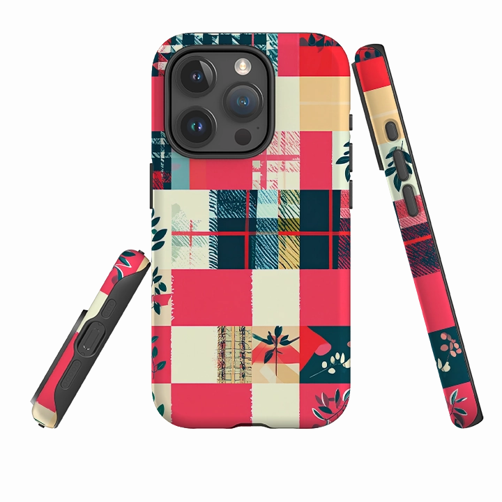 iPhone Tough Case - Checks and Balances Vibrant pattern Hybrid Look