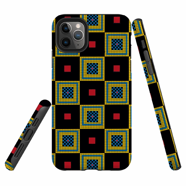 iPhone Tough Case - Chequers By Cressida Bell Easy Grip Protective Shell