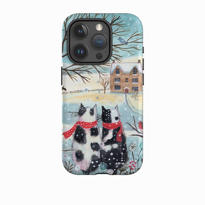 iPhone Tough Case - Christmas Cats By Mary Stubberfield Matte Finish