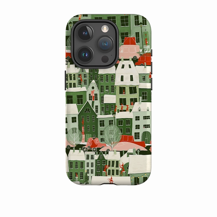 Matte Texture Finish iPhone Tough Case - Christmas City By Maja Lindberg