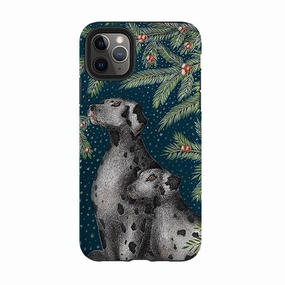 iPhone Tough Case - Christmas Dalmatians By Catherine Rowe Protective Structure