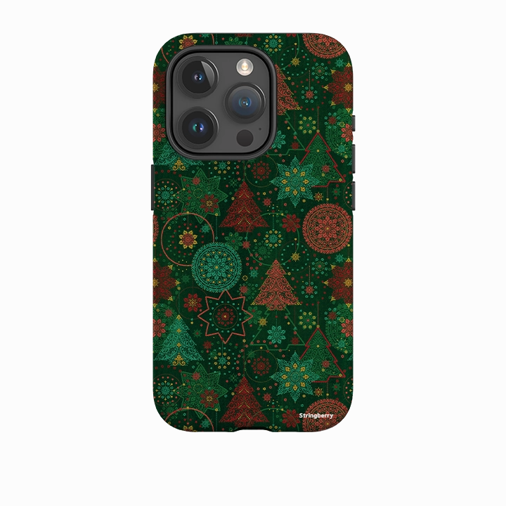 Sleek Grip Matte Look Finish iPhone Tough Case - Christmas Forest By Natalie Pedetti Prack