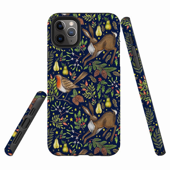 iPhone Tough Case - Christmas Garden By Catherine Rowe soft look Hybrid Touch