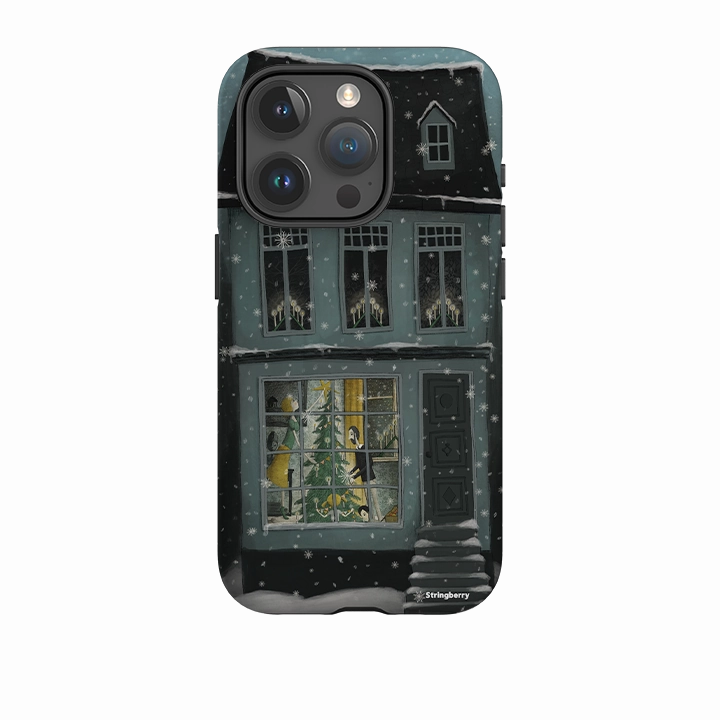 Soft Grip Layer Soft Layered Design iPhone Tough Case - Christmas House By Maja Lindberg