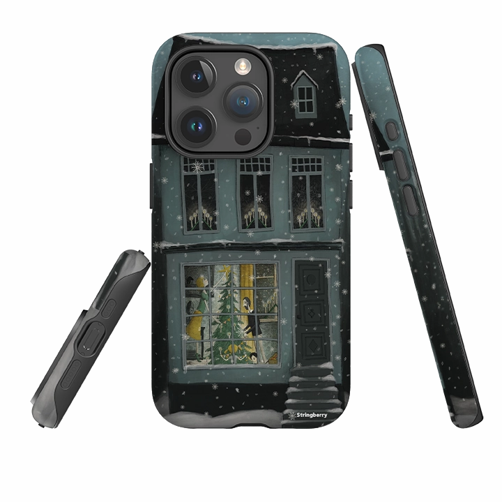 Hybrid Edge Finish Premium Texture Layer iPhone Tough Case - Christmas House By Maja Lindberg