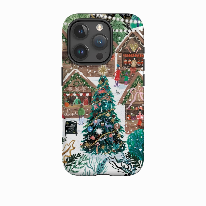 Soft Grip Finish Soft Touching iPhone Tough Case - Christmas Market Magic By Emma Frances Grant