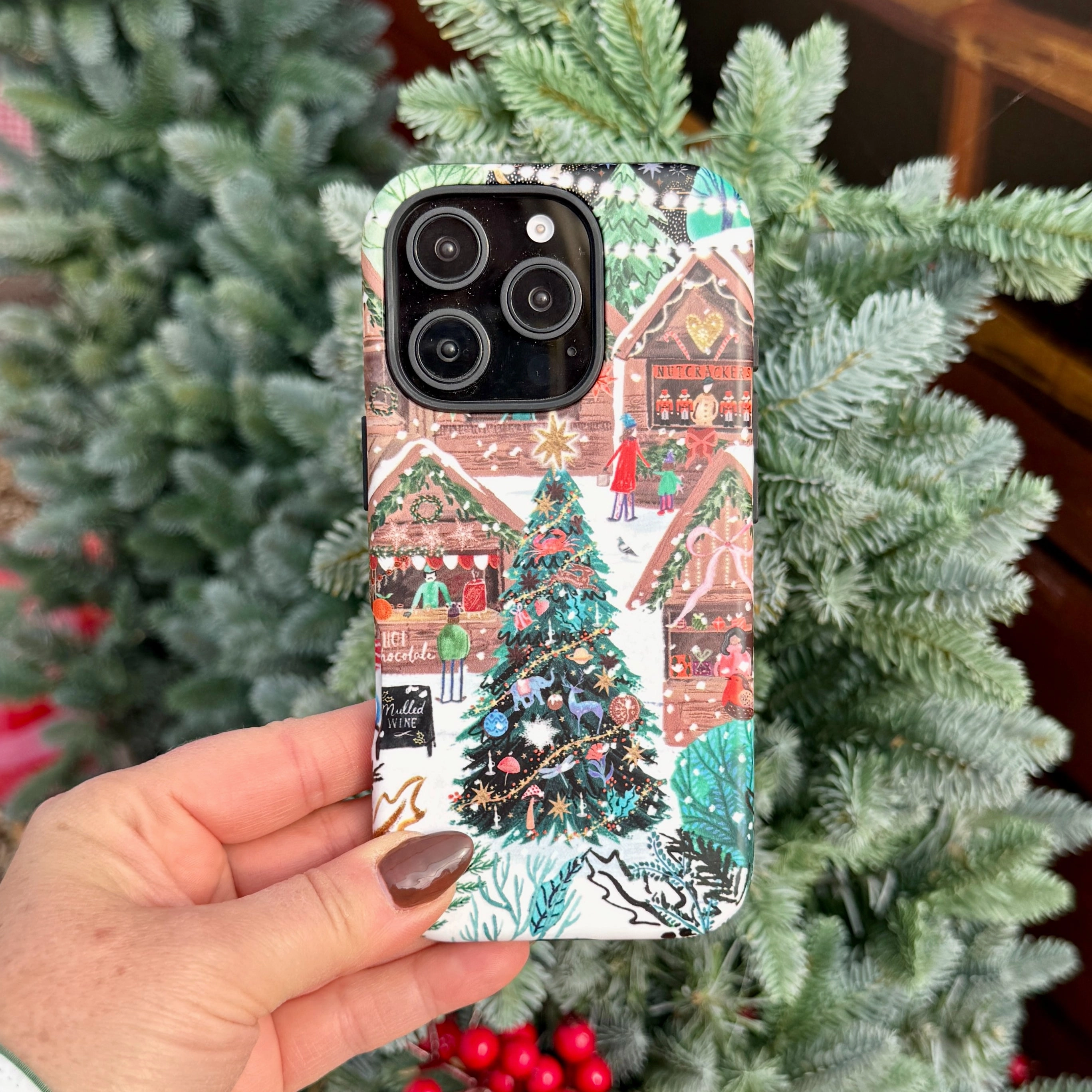 iPhone Tough Case - Christmas Market Magic By Emma Frances Grant Shockproof Corners