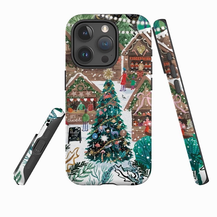 iPhone Tough Case - Christmas Market Magic By Emma Frances Grant Luxury Grip Compact Shape