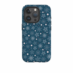 Modern Layer Durable Edge Layer iPhone Tough Case - Christmas Snowflakes By Ali Brookes