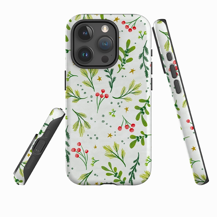 Shock Absorber iPhone Tough Case - Christmas Stars By Katherine Quinn