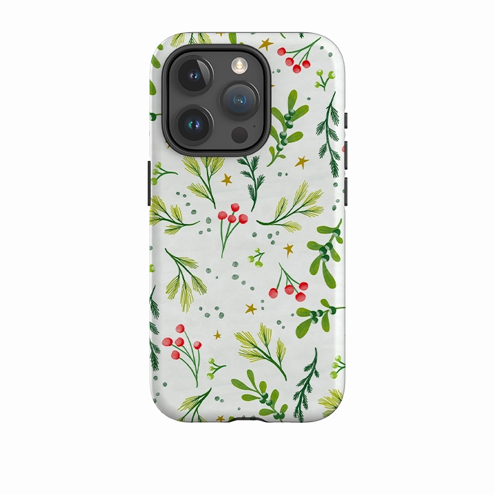 iPhone Tough Case - Christmas Stars By Katherine Quinn Smooth Grip Layer