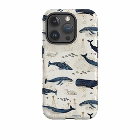 iPhone Tough Case - Christmas Whale III By Katherine Quinn Soft Build Texture