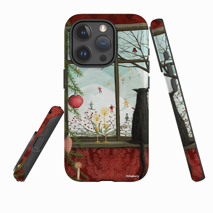 Vivid Pattern Design Protective Shell Design iPhone Tough Case - Christmas Window By Maja Lindberg