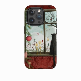 iPhone Tough Case - Christmas Window By Maja Lindberg Flexible Edge Texture