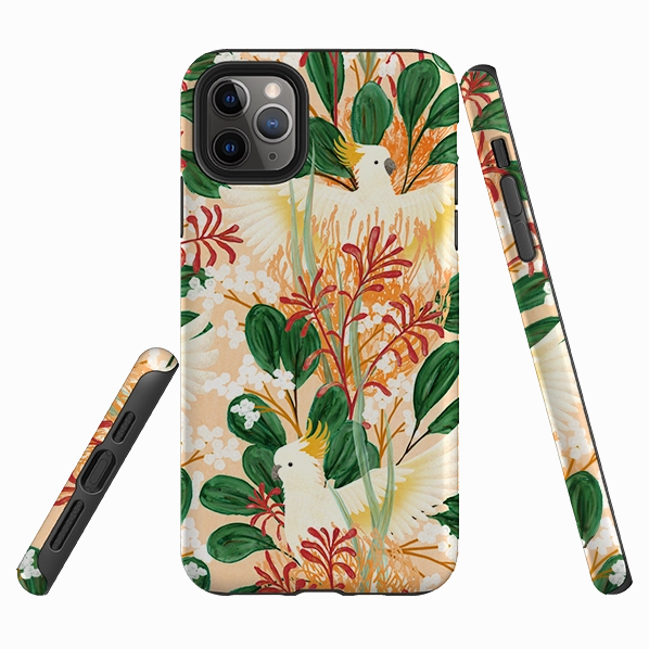 iPhone Tough Case - Cockatoo By Katherine Quinn Modern Minimalism