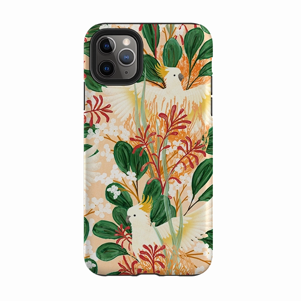 iPhone Tough Case - Cockatoo By Katherine Quinn Creative Texture