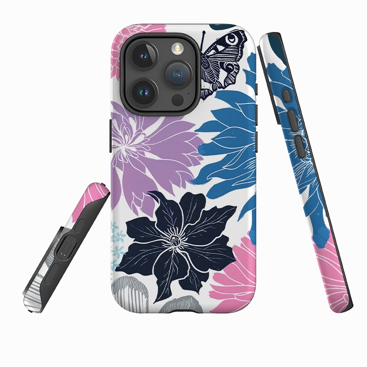 iPhone Tough Case - Cottage Garden Butterfly By Kate Heiss Urban Fashion Anti Scratch Layer
