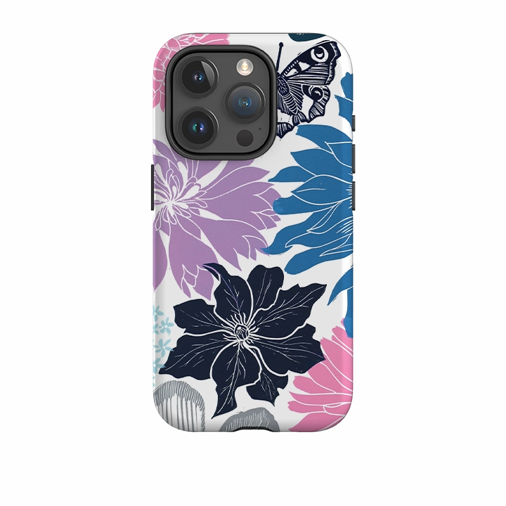 iPhone Tough Case - Cottage Garden Butterfly By Kate Heiss Durable Build Texture