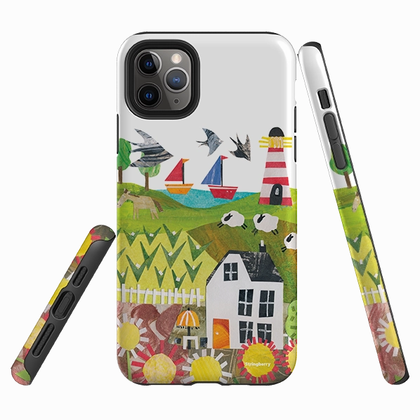 iPhone Tough Case - Countryscape I By Tracey English Matte Design Texture Protective Layering