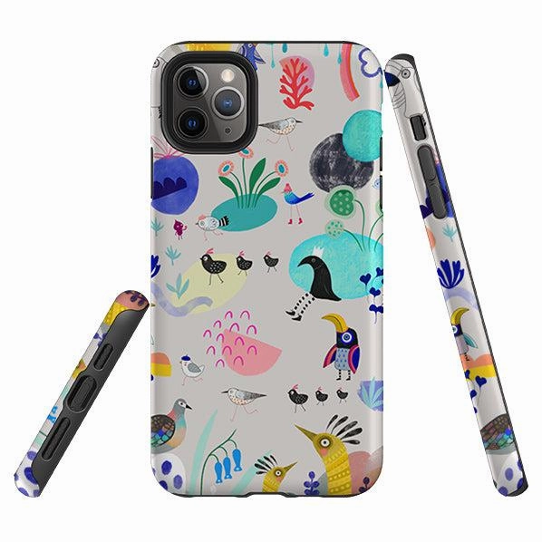 iPhone Tough Case - Crazy Bird By Mia Underwood premium design Strong Frame