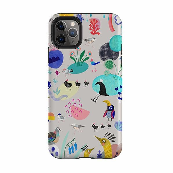 Comfort Layer Texture Compact Pattern iPhone Tough Case - Crazy Bird By Mia Underwood