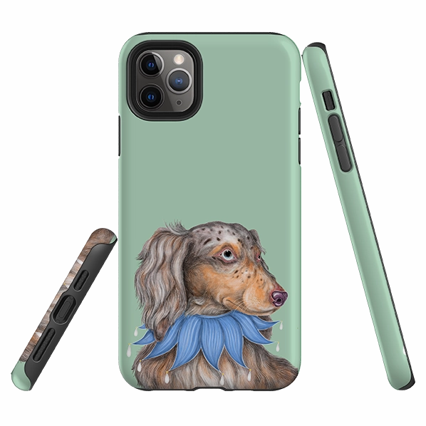 iPhone Tough Case - Dachshund By Catherine Rowe Soft Layer Texture