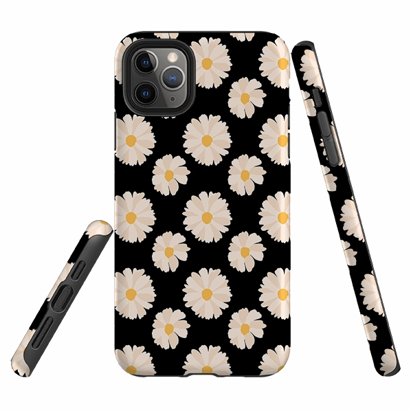 Clear Pattern Rugged Grip iPhone Tough Case - Daisies