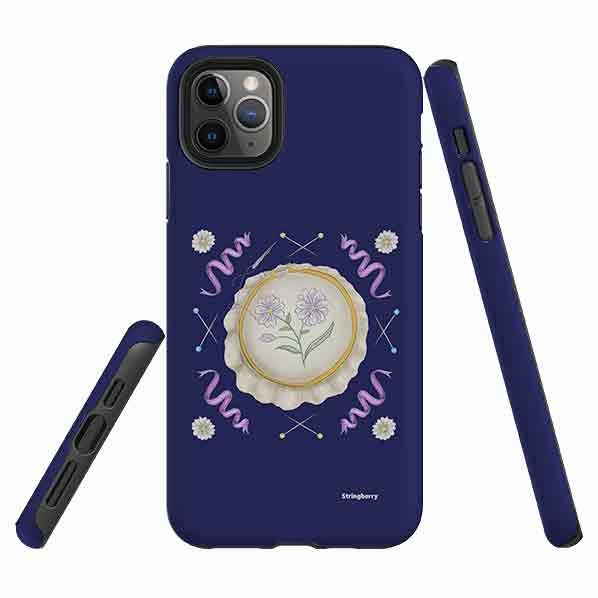 Clear Pattern iPhone Tough Case - Daisy Needlework By Catherine Rowe