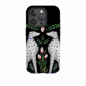 Tactile Feel Glossy surface iPhone Tough Case - Dalmatian By Catherine Rowe