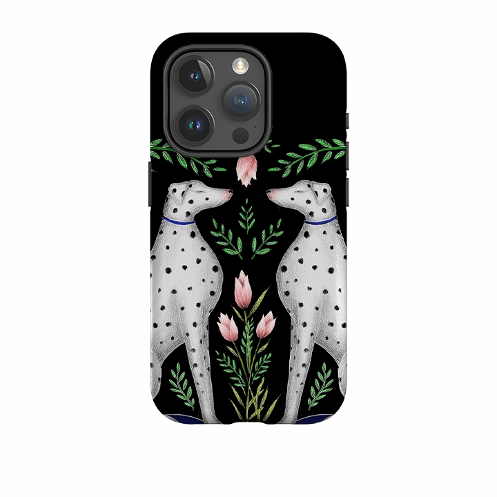 Tactile Feel Glossy surface iPhone Tough Case - Dalmatian By Catherine Rowe