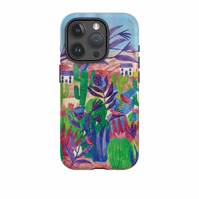 Light Frame iPhone Tough Case - Desert Cactus By Tracey English