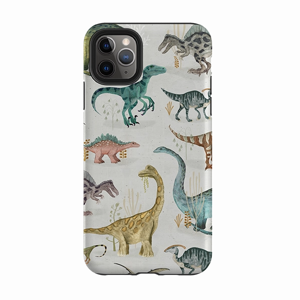 Luxury Finish iPhone Tough Case - Dinosaur Pastel By Katherine Quinn