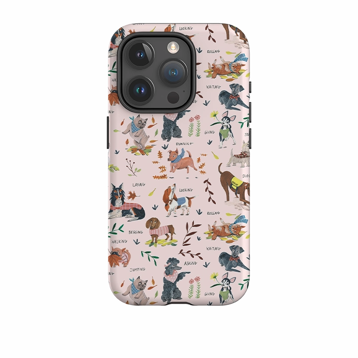 Clear View iPhone Tough Case - Dog Pattern By Caroline Bonne Muller
