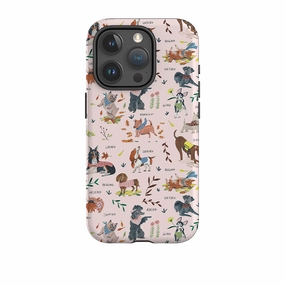 Clear View iPhone Tough Case - Dog Pattern By Caroline Bonne Muller