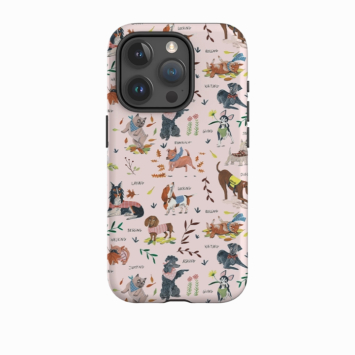 iPhone Tough Case - Dog Pattern By Caroline Bonne Muller Casual Look