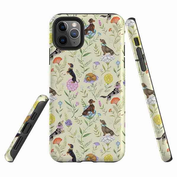 Durable touch Protective Detailing Edge iPhone Tough Case - Doxy Day Afternoon Buttercream By Catherine Rowe