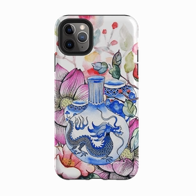 iPhone Tough Case - Dragon Vase Magnetic Mount Compatible
